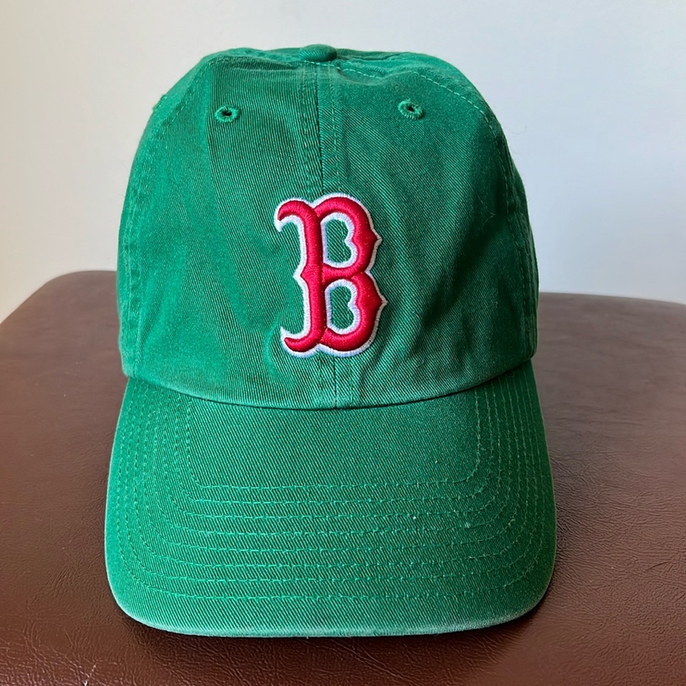 Genuine Merchandise Green Baseball Cap with Red B Logo